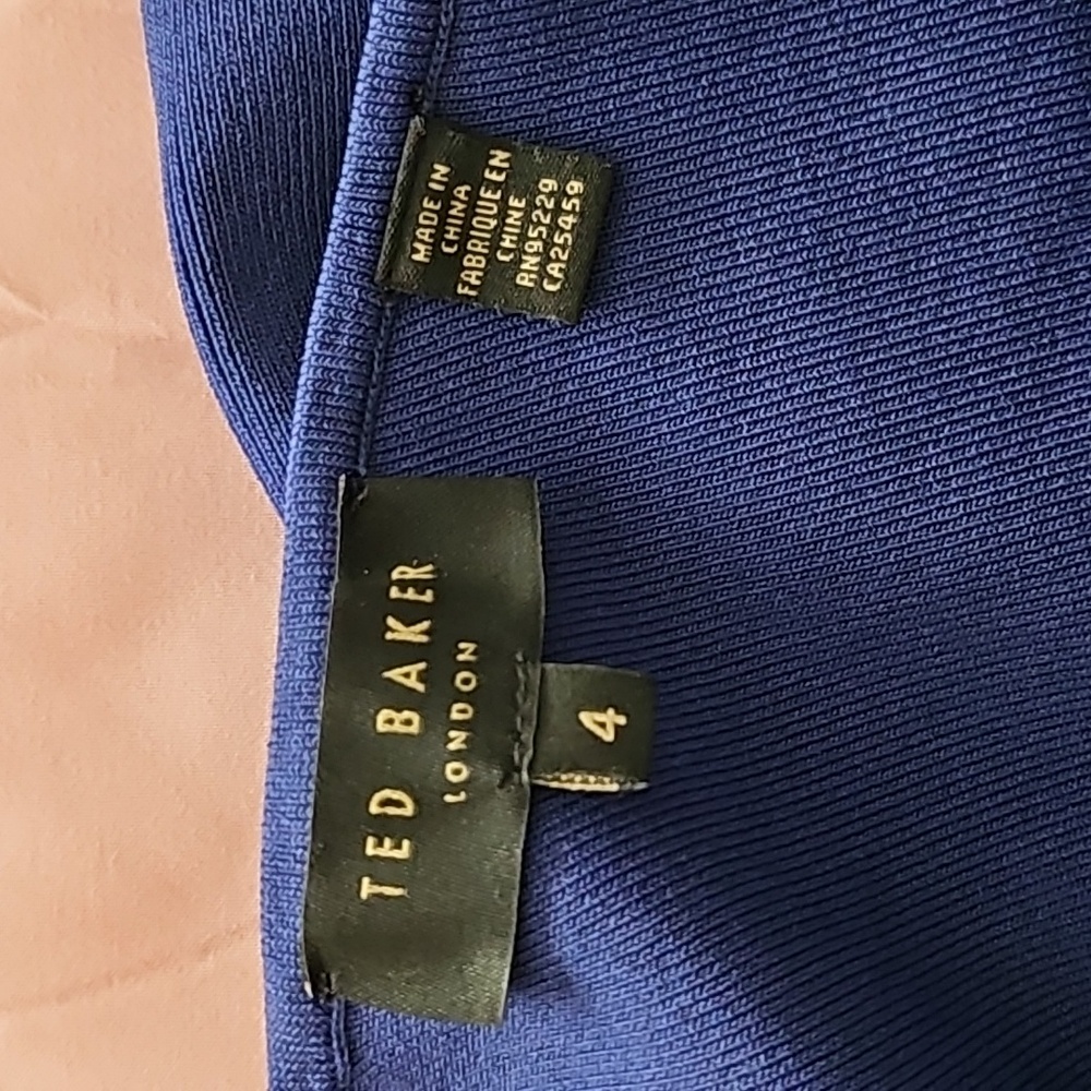 Ted Baker Royal Blue One Shoulder Cocktail Dress - Picture 7 of 10